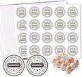 320 Pcs Farm Fresh Eggs Carton Labels, 2 Inch Round Washed Eggs Labels Self-Adhesive Egg Packaging Stickers for Chicken Egg Box Container Farm Supplies