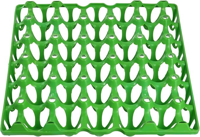 Plastic Egg Box, 20 Pack Green Stackable Cartons, Holds 30 Eggs, for Storing and Shipping