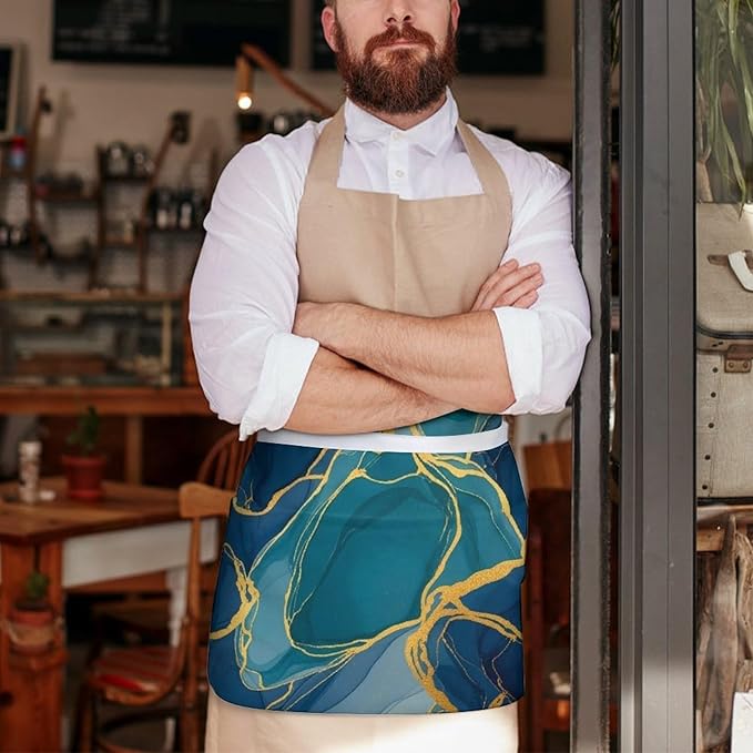 Server Waitress Waist Apron Cooking Kitchen Restaurant Aprons for Women Men