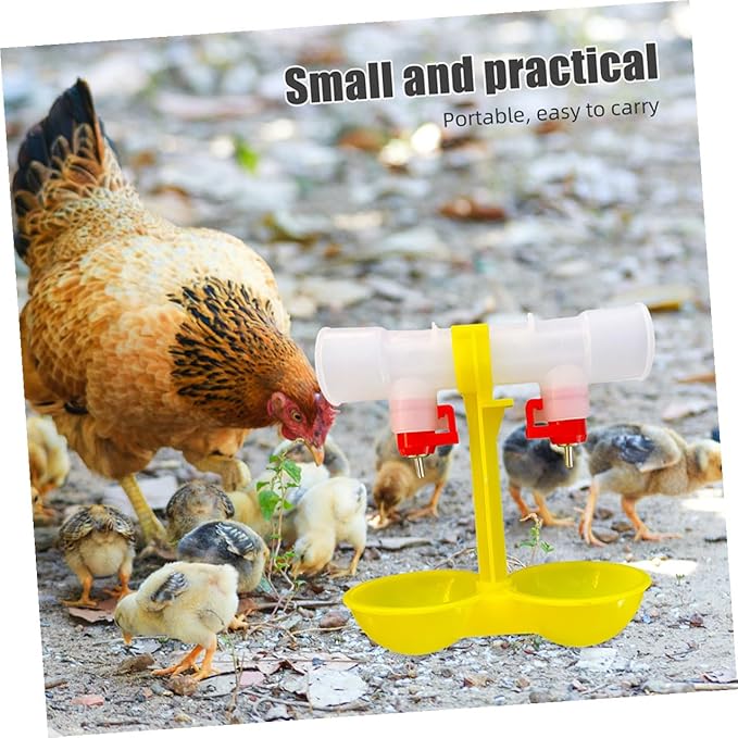 10pcs Dual-Head Ball Valve Poultry Water Nipples Automatic Chicken Waterer System Farm Drinking Fountain for Backyard and Commercial Use