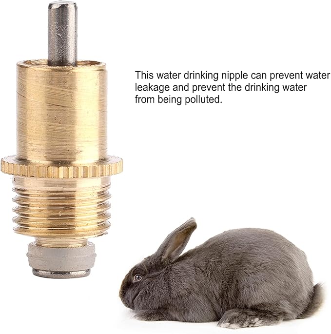 Watris Veiyi 20PCS Water Feeder for Poultry Pig Goat, Automatic Nipple Drinker, Leakproof Rodents Drinking Equipment, Metal Nipple Waterer for Farm Animal