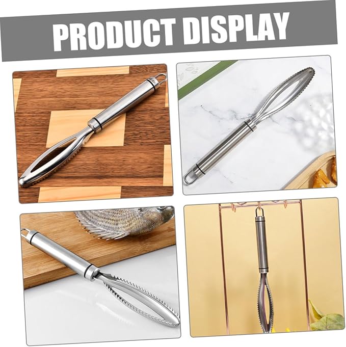 Poultry Lung Remover Set 2-Pack 9.44In Stainless Steel Practical Lung Scraper for Chicken Turkey Processing Ergonomic Handheld Tool for Home and Farm Use