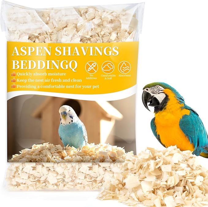 Sukh 10 OZ Aspen Bird Bedding - Aspen Shavings Pet Supplies Bedding and Litter for Guinea Pig Rabbit Snake Enclosure Horse Bunny Hedgehog Chicken Coop Reptile Chinchilla Small Animal