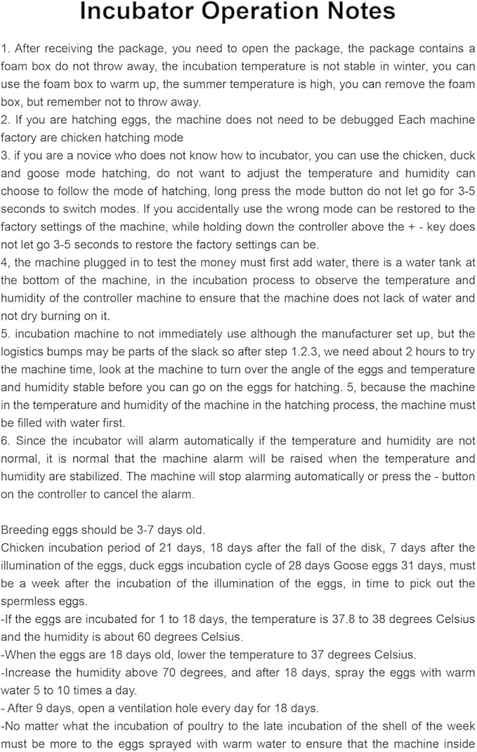 Automatic Eggs Incubator, Large Incubators for Hatching Eggs with Automatic Egg Turning & Temperature Control, Poultry Hatcher Machine for Chicken Duck Goose Quail Bird (192 Eggs)