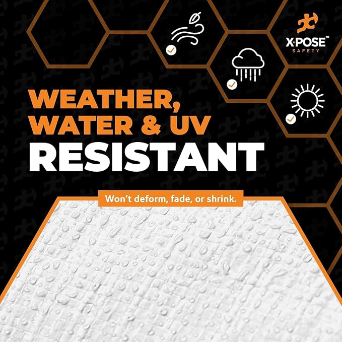 Heavy Duty White Poly Tarp 12' X 20' - Multipurpose Protective Cover - Durable, Waterproof, Weather Proof, Rip and Tear Resistant - Extra Thick 12 Mil Polyethylene - by Xpose Safety