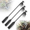 Weed Puller Tool, Weeding Artifact Uprooting Weeding Tool, Garden Weeder Tool 4 Teeth Manganese Steel Forged, Weed Master Weeding Tool, Weed Removal Tool for Vegetable Backyard Farm (Black-3pcs)