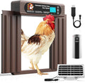 Automatic Chicken Coop Door Solar Powered, Extra Large Size, Anti-Pinch Design, Battery Powered Auto Chicken Door with Timer & Light Sensor, Solar Chiken Coop Door with Remote Control (50-100M)