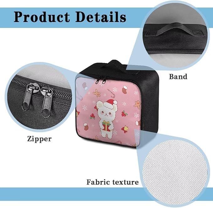 Rnyleeg Pink First Aid Bag Empty Christmas First Aid Kit for College Dorm Cute Emergency Medical Trauma Bag Travel First Aid Pouch