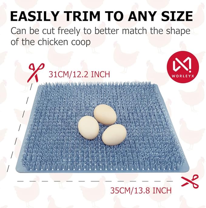 4PCS Washable Chicken Nesting Pads for Laying Eggs, Silicone Nesting Pads for Chicken Coop, Chicken Nesting Box Pads, Chicken Coop Accessories