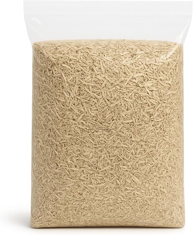 Patio Wise Premium All Natural Hemp Bedding & Garden Mulch – Dust-Free, Odor-Control, Ultra-Absorbent Pet Bedding for Small Animals, Chickens & Livestock – Bagged Biodegradable Ground Cover- 33 lb