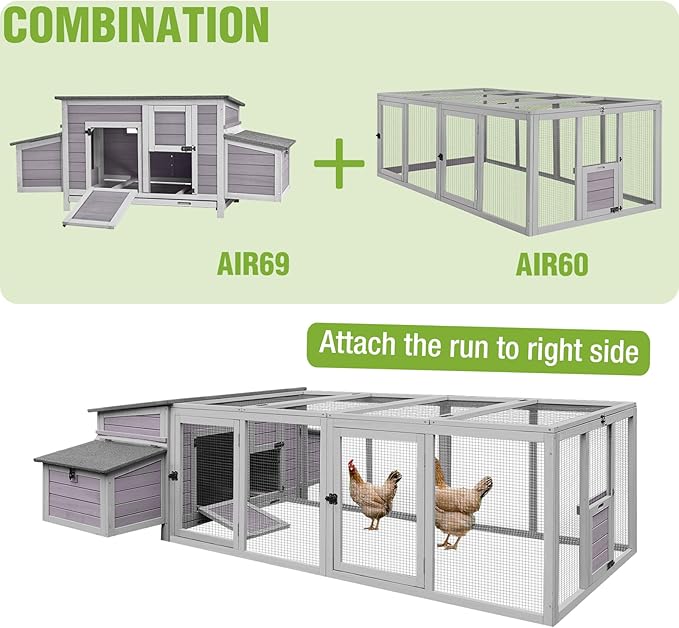 Chicken Coop Run Extension Large Hen House for Chickens,Ducks,Rabbits