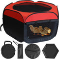 Chick Brooder Box, Foldable Chicken Brooder Box for Chicks, Pop-Up Baby Chicken Cage Supplies Brooding Up to 15 Baby Chick, Duck and Quail, Starter Kit with Storage Bag, Fixed Pegs, Waterproof Mat