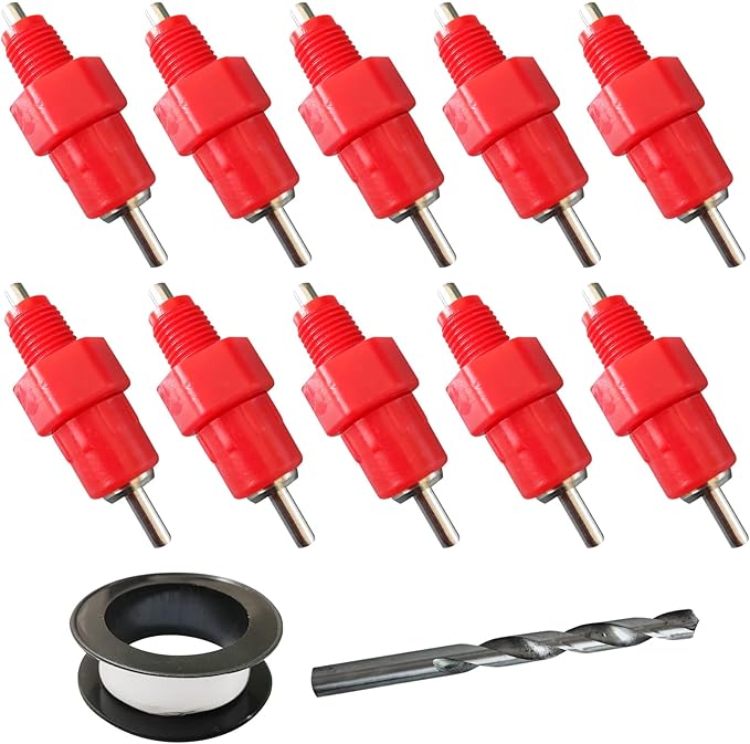 Chicken Waterer Nipples Automatic Poultry Watering Nipples Chicken Drinkers (dht, 10pcs)