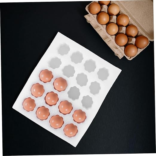 Foam Egg Holder Shatterproof Egg Storage Tray for Safe Transport Reusable Carrying Container for Shipping Capacity White