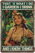 1pc Metal Sign, Garden And Portrait Sign, Vintage Wall Decor Sign, Wall Art Decor, For Home, Bar, Restaurant, Cafe Decoration (8x12Inch/20 * 30cm)