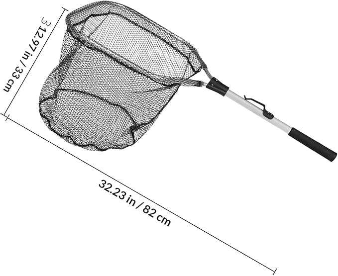 Portable Silicone Mesh Catching Net with Aluminum Alloy Frame, Foldable Crab and Minnow Seine Net for Sea Fishing and Outdoor Use