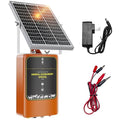 10-Mile Livestock Electric Fence, 24-Hour uninterrupted Discharge to Drive Away Wild Animals, 12W Solar Panel Fast Charging, Built-in Large-Capacity Battery, can Last for X Hours