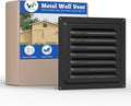 Chicken Coop Metal Wall Vent, 6" x 6" Metal Shed Vent with Built-in Screen for Anti-Debris, Louver Vent Grille for Chicken Coop, Hen House, Poultry Cage, Rabbit Hutch, Black
