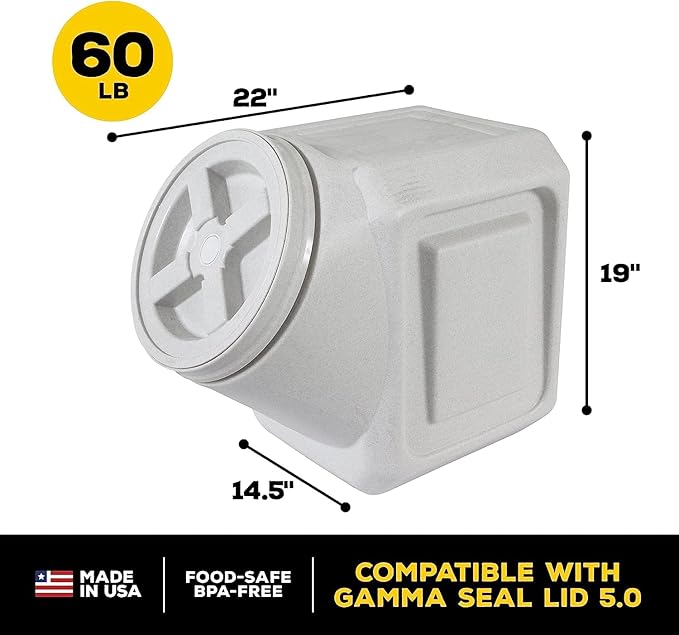 Gamma2 Vittles Vault Dog Food Storage Container Bundle, Up to 85 Pounds Dry Pet Food Storage