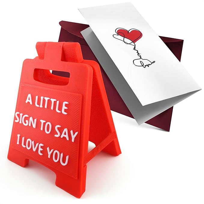 A Little Sign to Say I Love You – Love Sign, Romantic Valentine's Day Gifts, Anniversary, Wedding and Birthday, Cute Desk Decor, Durable Plastic | Gifts for Boyfriend, Girlfriend, Fiance, Him and Her