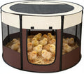 Brooder Box for Chicks, Chicken Brooder Playpen with Dual Door, Breathable Mesh Ventilation, Pop-Up Baby Chicken Pen Supplies Brooding Up to 15-20 Baby Chicks Ducks Quails