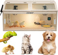 NEWTRY Brooder Box for Chicks 32" Chicken Brooder with 3 Heating Lamp, Waterer, Feeder, 2 Types of Thermometer 32 * 15 * 15” Brooder Box up to 35 Chicks Quail Birds