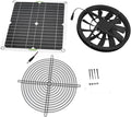 Solar Panel Fan Kit, 10in 100W Water- Round Solar Panel Exhaust Fan Solar Powered Ventilation Extractor Fan for Chicken Coops Greenhouse Shed Pet House