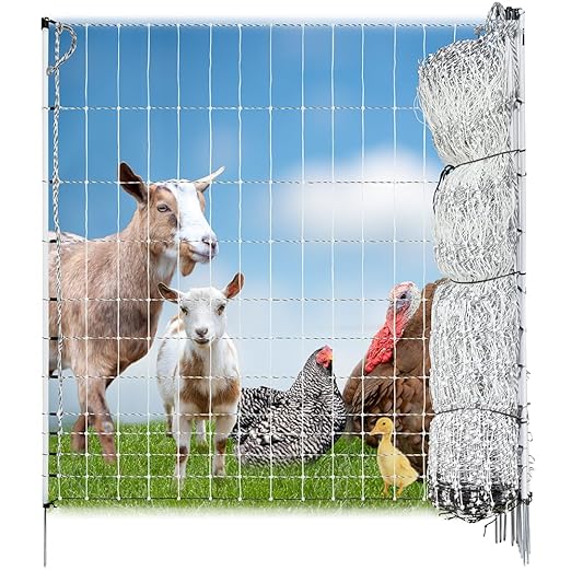 Premier 1 Portable PoultryNet® Electric Fence | Quick & Simple to Move | White/Black Fence for Chickens, Ducks, Geese – 48"H x 164'L | Best in Class 2" x 3" Spacings