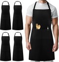 Syntus 4 Pack Adjustable Bib Apron with 2 Pockets Cooking Kitchen Aprons for Women Men Chef