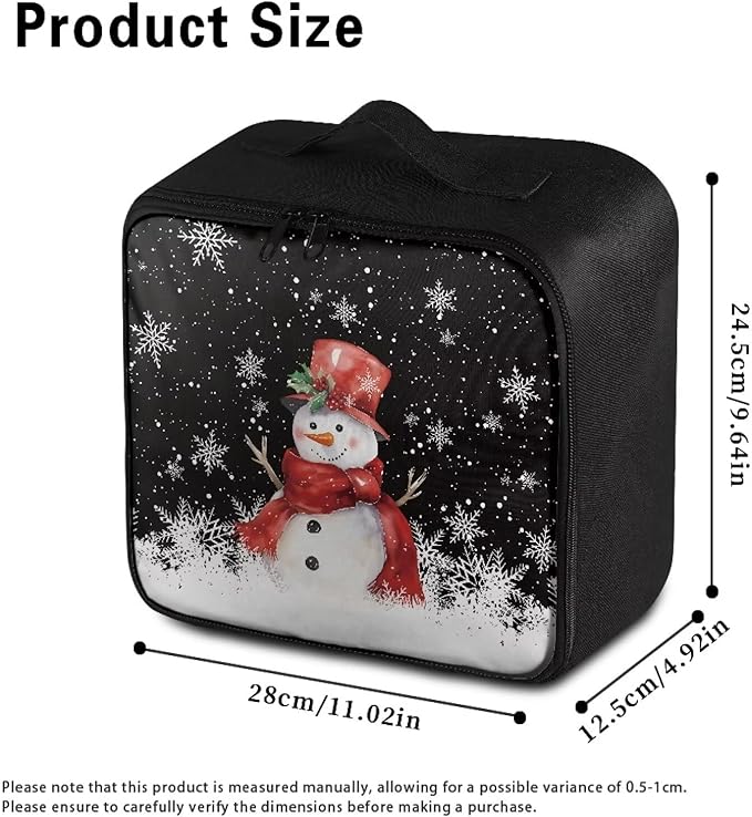 Rnyleeg Snowman First Aid Kit Bag Empty Christmas First Aid Kit for Home Medical Trauma Bag Portable Compact Trauma Medical Kits