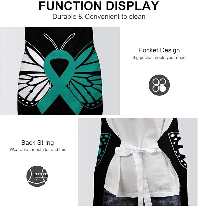 Bahamas Map Flag Apron,Waterproof Unisex Adult Aprons with Pockets Kitchen Baking Aprons
