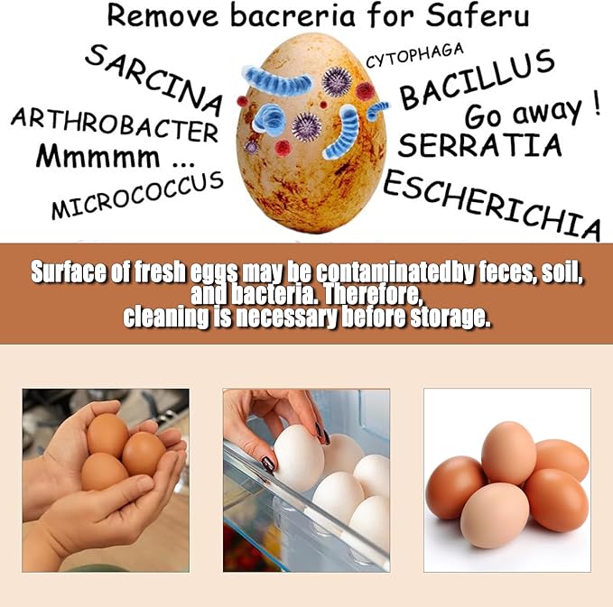 Silicone Egg Brush Cleaner, Egg Washer for Fresh Eggs, Reusable Multipurpose Washing Egg Tool for Fruits and Vegetables (Brown + Gray 2 Sets)