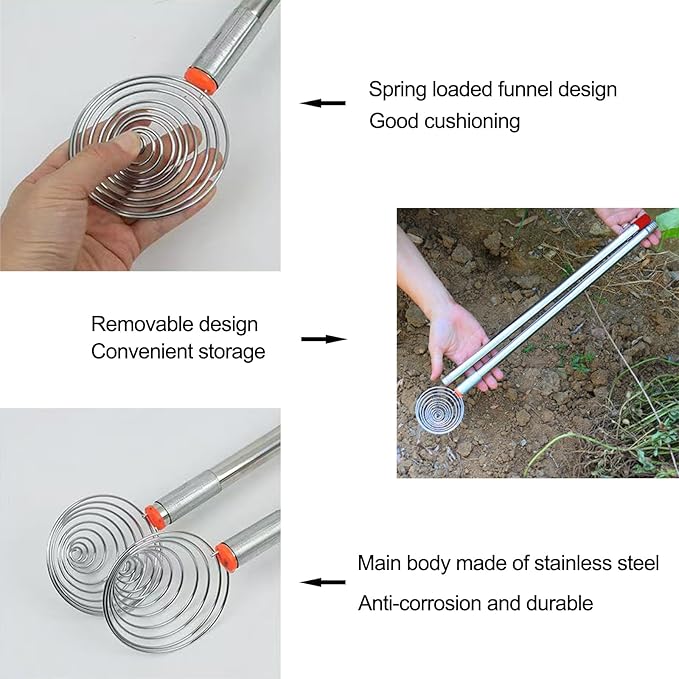 Egg Scooper Tool for Chicken coop,107cm / 42.13 inch Egg Grabber for Chicken Eggs,Multifunctional Peanut, Nut and Potato Grabber。