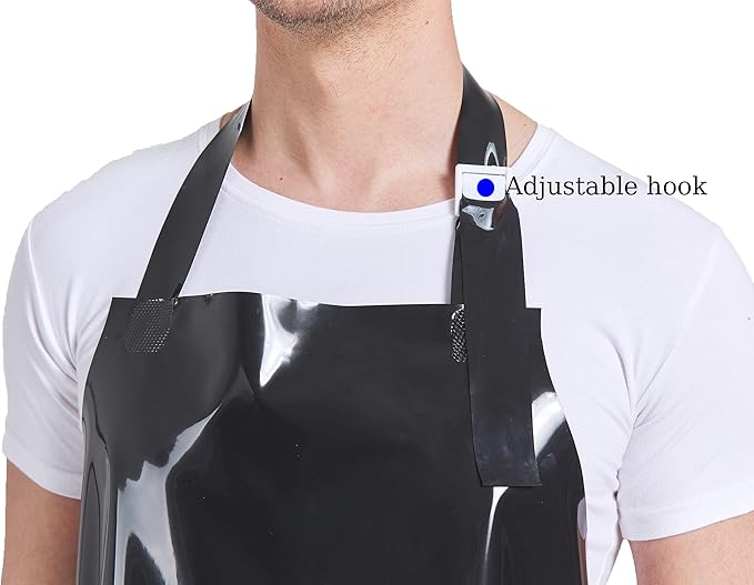 Nanxson TPU Waterproof Apron Lightweight Work Apron with Adjustable Buckle for Pet Bathing,Dishwashing,Butchers,Housework