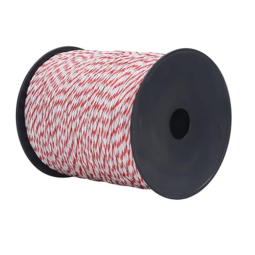 flexman 500M Portable Electric Fence Polywire, 6 Conductors Electric Fence Power Rope Wire, Electric Fence Accessories for Horses, Cows, Sheep, Dogs
