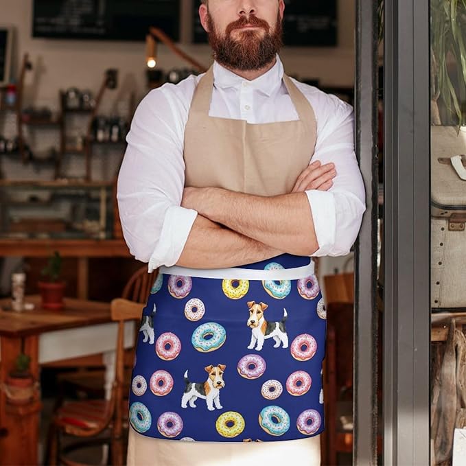 Waterproof Half Waist Apron Kitchen Chef Apron for Cooking Server Waitress