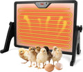 Chicken Brooder Heater with Stand, 180W Chicken Coop Heater with Temperature Control Display and Remote Control, Heat Plater for Chicks Young Poultry, Black Frame