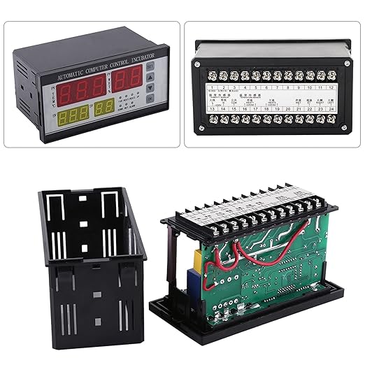 Multifunctional Automatic Incubator Thermostat Temperature Humidity Controller for Eggs Black