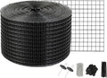 VEVOR Solar Panel Bird Guard 8inch x 98ft PVC Coated Wire Mesh Roll Kit with 100pcs Fasteners, Critter Fence, Pigeon Proofing, Black