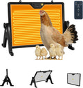 Chicken Coop Heater Winter - Safe Adjustable Temperature Heater with Remote Control, Timer-Ready for Indoor Outdoor Pets/Animals, Black