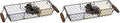 12.2" Vintage Rectangle Wire Basket With Wood Handles by Trademark Innovations (Pack of 2)