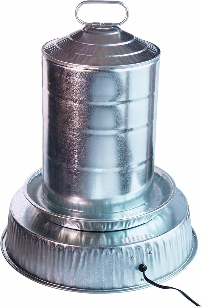 Farm Innovators 125 Watt Heated Base for Double Wall Metal Poultry Founts with 35 Degrees Fahrenheit Temperature and Below, 3 Pack, Metallic