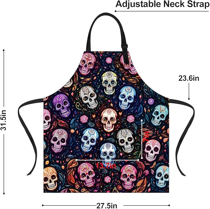 Apron Adjustable Waterproof with Two Deep Pockets Wowen men for Summer BBQ Pool Parties & Resorts