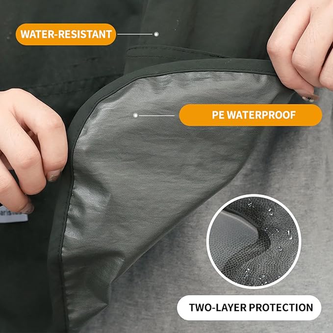Waterproof Cobbler Apron for Women with 4 Pockets, PE Nylon Vested Smock Buckle Design for Men Kitchen Garden Cooking
