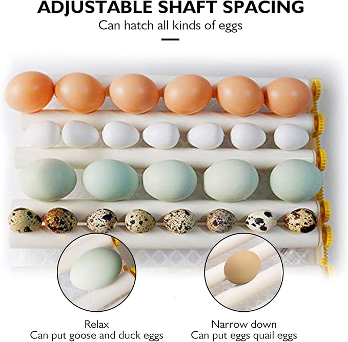 Egg Incubator - Egg Incubator with Automatic Egg Turning and Humidity Control,Large Poultry Hatcher for Chickens Birds Ducks (182 Eggs)
