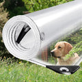 8x10ft Clear tarp, Clear Heavy Duty tarp 14Mil Thickened Transparent Tear Resistant Water Resistant PVC Vinyl Tarpaulin Enclosurewith Grommets and Reinforced Edges for Patio,Porch, Outdoor