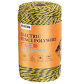 Electric Fence Wire, 700ft 213m, Polywire for Portable Livestock Fencing, 6 Stainless Steel Strands for Reliable Conductivity and Rust Resistance, UV Resistant