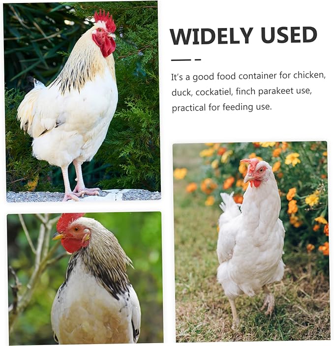 Automatic Chicken Feeder for Poultry Spill Hanging Feeding Container for Chickens and Game Birds Easy to Clean for