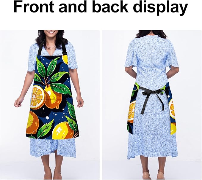Apron Adjustable Waterproof with Two Deep Pockets Wowen men for Summer BBQ Pool Parties & Resorts