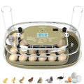 Incubator for Hatching Eggs,Automatic Turning,Temperature and Humidity Control Display, 360° Viewing for Chicken, Duck, Quail Eggs, Perfect for Farm, Classroom, Home Use,24 Egg Incubators